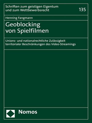cover image of Geoblocking von Spielfilmen